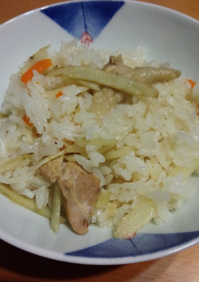 簡単！　鶏ごぼうごはん-レシピのメイン写真