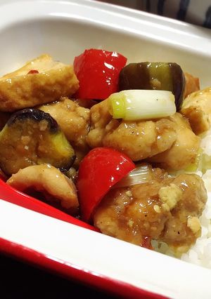 cafe風♪アジアンチキン丼-レシピのメイン写真