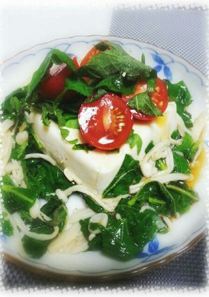 和風モロヘイヤ☆冷豆腐～夏の旬を満喫～-レシピのメイン写真
