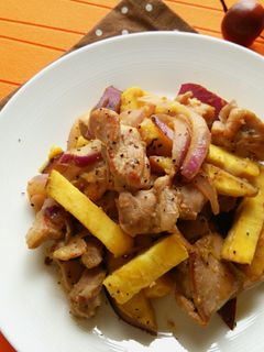 鶏肉とさつまいもの味噌マヨ炒め-レシピのメイン写真