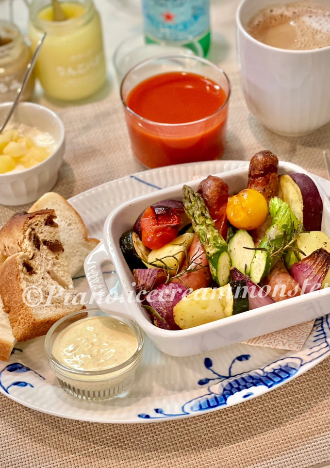 ソーセージと野菜のオーブン焼き-レシピのメイン写真
