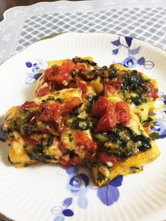 糖質ゆるオフ はんぺんの夏野菜チーズ焼き-レシピのメイン写真