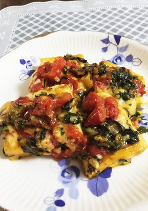 糖質ゆるオフ はんぺんの夏野菜チーズ焼き-レシピのメイン写真