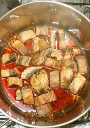 まぐろの角煮・煮物♪生姜たっぷり柔らかい-レシピのメイン写真