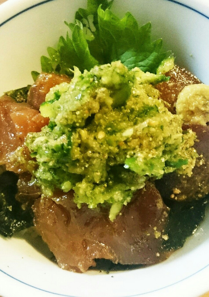 すりおろしキュウリとマグロの漬け丼-レシピのメイン写真
