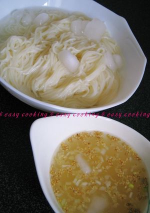 簡単♪ネギ塩ダレ素麺-レシピのメイン写真