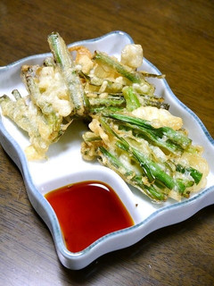 疲労回復!ニラの茎の天ぷら(チヂミ風味)-レシピのメイン写真