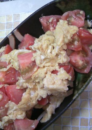 たまごとトマトのにんにく炒め-レシピのメイン写真