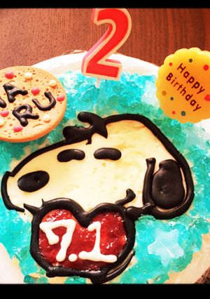 夏のスヌーピーレアチーズケーキ-レシピのメイン写真