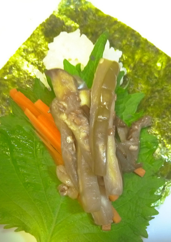 簡単♡野菜の手巻き寿司——人参茄子巻-レシピのメイン写真