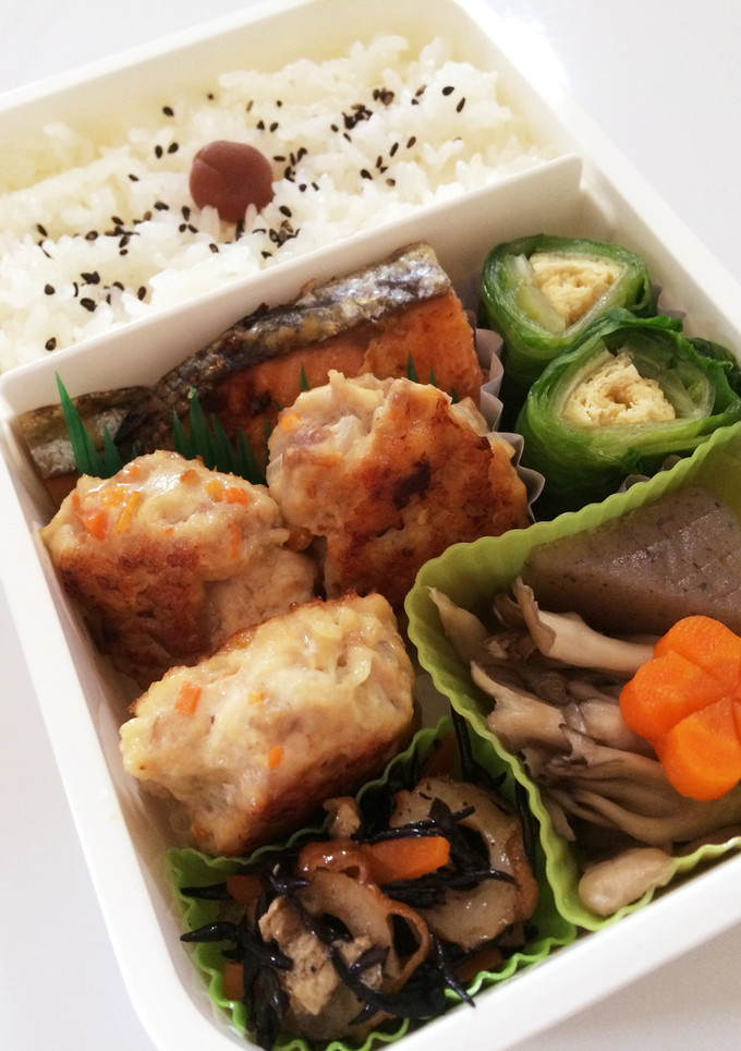 毎日男弁当⁂鮭西京焼きおばんざい弁当-レシピのメイン写真