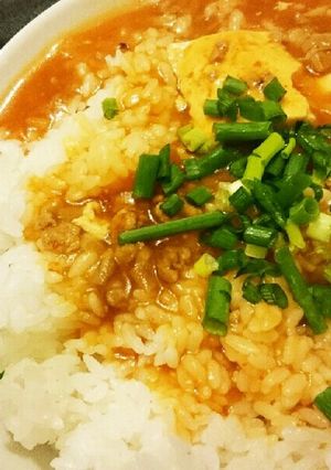 男の料理～！麻婆豆腐丼～！-レシピのメイン写真
