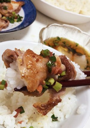 豚肉のねぎたっぷり焼き〜梅味〜-レシピのメイン写真