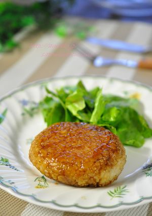 ツナたまチーズの☆照り焼きごはんバーグ-レシピのメイン写真