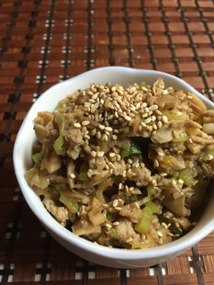 舞茸と鳥挽肉の混ぜ御飯の具☆作り置きで♫-レシピのメイン写真