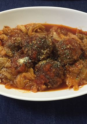 ミートボールとキャベツのトマト煮-レシピのメイン写真