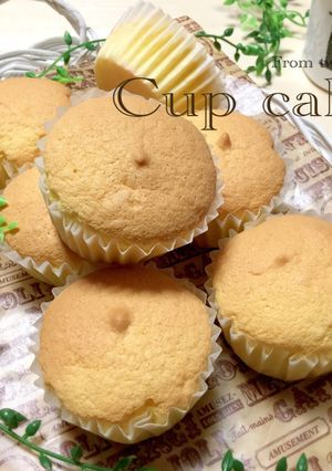 ♡卵一個からのシンプルカップケーキ♡-レシピのメイン写真