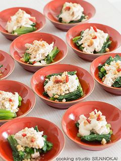 簡単☆小松菜とささみの豆腐ドレッシング-レシピのメイン写真