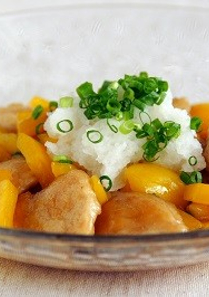 夏野菜と鶏ささみのみぞれ和え-レシピのメイン写真