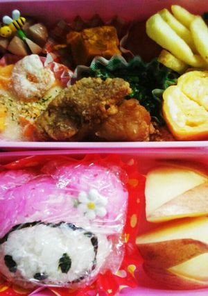マイメロちゃん風お弁当-レシピのメイン写真