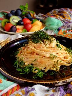 レンジでソース♡明太クリームパスタ!-レシピのメイン写真