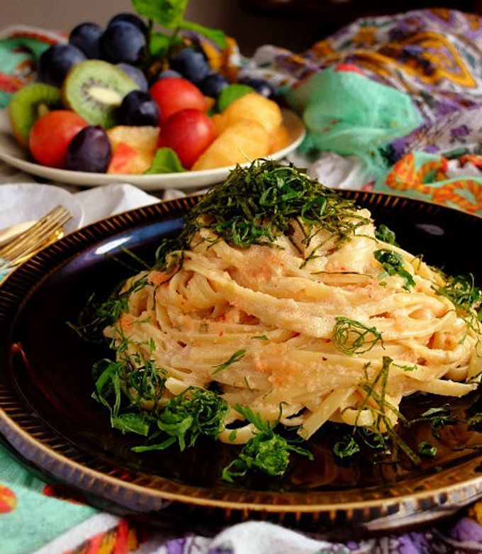 レンジでソース♡明太クリームパスタ！-レシピのメイン写真