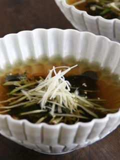 韓国風ワカメと胡瓜の冷汁-レシピのメイン写真
