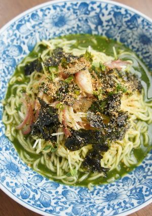 薬味たっぷり、冷やし宇治抹茶ラーメン-レシピのメイン写真