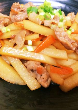 じゃがいもと豚肉のきんぴら-レシピのメイン写真