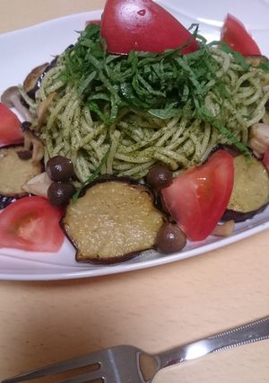 夏野菜のシソベーゼパスタ-レシピのメイン写真