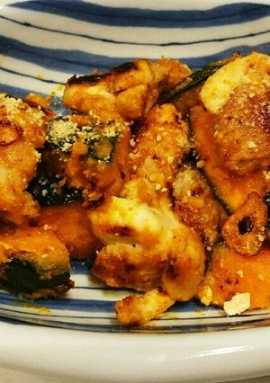 かぼちゃ＆鶏肉のガーリックソテー！-レシピのメイン写真
