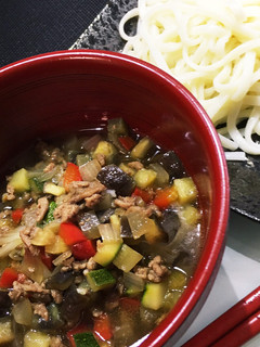 麺つゆ1本で出来る和風ラタトゥイユつけ麺-レシピのメイン写真