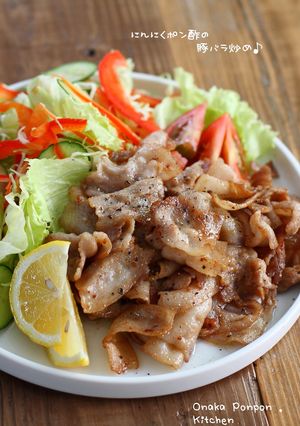 超簡単！にんにくポン酢の豚バラ炒め★-レシピのメイン写真