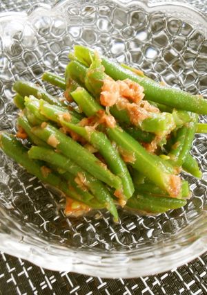 いんげん豆の梅トマト和え-レシピのメイン写真