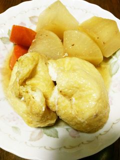 給料日前のお助けメニュー!油揚げの卵煮♡-レシピのメイン写真