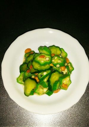 きゅうりとおくらと納豆の梅和え-レシピのメイン写真
