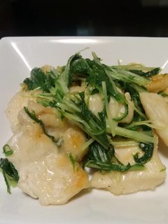 鶏むね肉と水菜のあっさり炒め-レシピのメイン写真