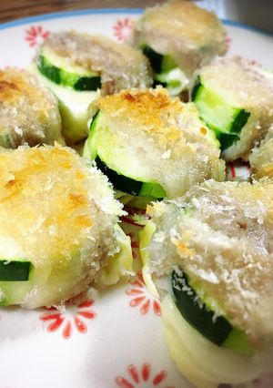 簡単❤︎ズッキーニと豚肉のパン粉焼き-レシピのメイン写真