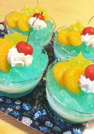 夏に爽やかソルティライチなしましまゼリー-レシピのメイン写真