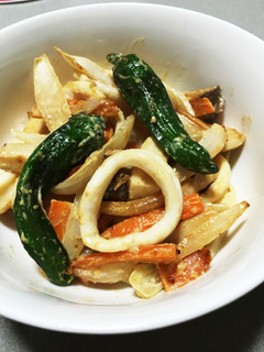 イカと野菜のマヨ炒め-レシピのメイン写真