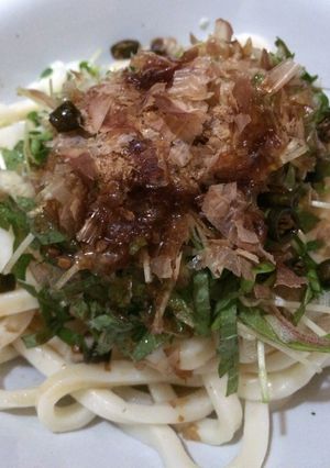 夏が来た！ぶっかけうどん〜青とん醤油で-レシピのメイン写真