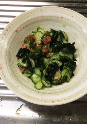超簡単！きゅうりとわかめの梅の酢の物-レシピのメイン写真