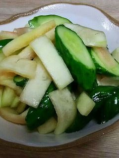 ☆きゅうりとスイカの皮お漬け物☆-レシピのメイン写真