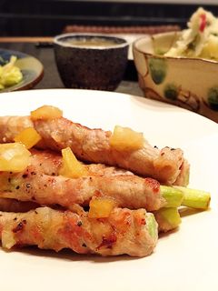アスパラ肉巻きの塩レモンと白ワイン煮込み-レシピのメイン写真