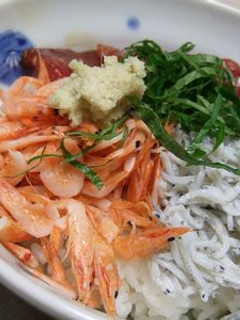 釜揚げシラス&桜海老+マグロ丼-レシピのメイン写真