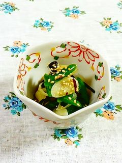 らっきょうとインゲンの塩昆布あえ♪-レシピのメイン写真