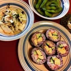 赤紫蘇入り寿司飯のカラフルのり巻き-レシピのメイン写真