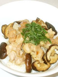 焼き鶏と椎茸の混ぜご飯♪簡単焼き鳥のタレ-レシピのメイン写真