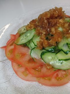 きゅうり・とまと~玉ねぎ醤油で~-レシピのメイン写真