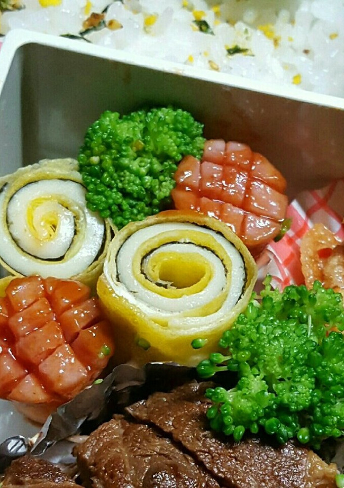お弁当に(๑˙—˙๑)簡単クルクル卵巻き-レシピのメイン写真